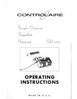 Controlaire SH-100 Operating Instructions Manual preview