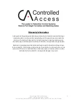 Preview for 21 page of Controlled Access BE800-R Service & Installation Manual