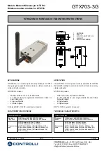 Предварительный просмотр 1 страницы Controlli GTX703-3G Installation Instructions