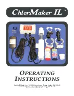 ControlOMatic ChlorMaker IL Operating Instructions Manual preview