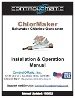 Preview for 1 page of ControlOMatic ChlorMaker Installation & Operation Manual