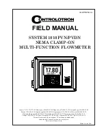 Preview for 1 page of Controlotron 1010PVDN Field Manual