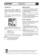 Предварительный просмотр 5 страницы Convair CEH01R Owner'S Instruction Manual