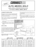 CONVECTAIR ALTO 7375 C Installation And Operating Instructions предпросмотр