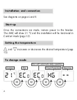 Предварительный просмотр 4 страницы CONVECTAIR Apero Wall-Mount Controller Operating Instructions Manual