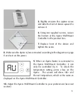 Предварительный просмотр 9 страницы CONVECTAIR Apero Wall-Mount Controller Operating Instructions Manual