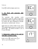 Предварительный просмотр 14 страницы CONVECTAIR Apero Wall-Mount Controller Operating Instructions Manual