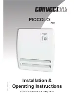 Предварительный просмотр 1 страницы CONVECTAIR Piccolo 7831 Installation & Operation Instructions