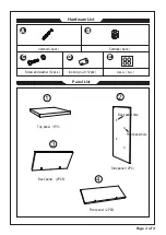 Preview for 2 page of convenience concepts 131559 Assembly Instructions