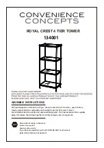 Предварительный просмотр 1 страницы convenience concepts 134001 Assembly Instructions