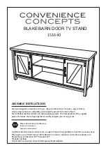 Предварительный просмотр 1 страницы convenience concepts 151640 Assembly Instructions Manual