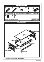 Предварительный просмотр 2 страницы convenience concepts 203282 Assembly Instructions Manual