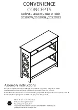 convenience concepts 203295W Assembly Instructions предпросмотр