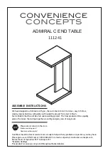 convenience concepts ADMIRAL C 111241 Assembly Instructions предпросмотр