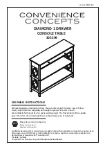 Preview for 1 page of convenience concepts DIAMOND 303299 Assembly Instructions Manual