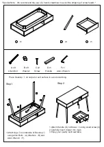 Preview for 2 page of convenience concepts Oslo 1 Drawer Desk Assembly Instructions