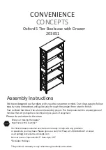 convenience concepts Oxford 203051 Assembly Instructions Manual предпросмотр