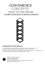 Предварительный просмотр 1 страницы convenience concepts Oxford 5 Tier Corner Bookcase Assembly Instructions