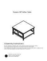 convenience concepts Oxford Assembly Instructions/Use And Care Manual preview