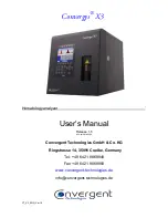 Convergent Convergys X3 User Manual preview