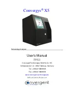 Convergent Convergys X5 User Manual preview