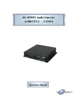 Preview for 1 page of Converters.TV 15414 Operation Manual