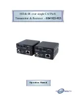 Preview for 1 page of Converters.TV 922 Operation Manual