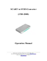 Converters.TV CRS-2000 Operation Manual preview