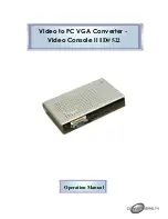 Converters.TV Video Console II Operation Manual preview