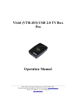 Converters.TV Vivid VTB-103 Operation Manual preview