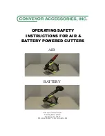 Preview for 1 page of Conveyor Accessories AIR POWERED CUTTER Operating/Safety Instructions