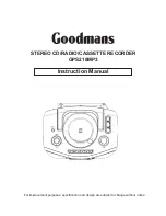 Preview for 1 page of Coodmans GPS218MP3 Instruction Manual