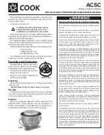 Preview for 1 page of COOK ACSC Installation, Operation And Maintenance Manual