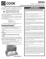 Preview for 1 page of COOK SRSH-B Installation, Operation And Maintenance Manual