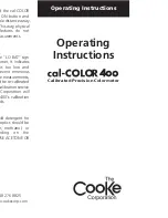 Cooke cal-Color 400 Operating Instructions предпросмотр