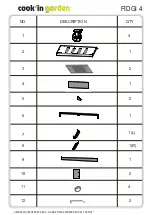 Preview for 3 page of Cook'in garden FIDGI 4 Assembly Instructions Manual