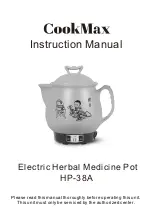 Предварительный просмотр 1 страницы CookMax HP-38A Instruction Manual