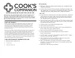 Preview for 2 page of Cook's Companion B417724 Manual