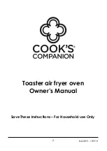 Preview for 1 page of Cook's Companion B422393-00003-00000 Owner'S Manual