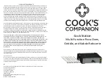 Предварительный просмотр 1 страницы Cook's Companion CCMFG Manual