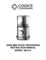 Cook's Companion GS-513 Instruction Manual preview