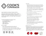 Preview for 2 page of Cook's Companion Perfect Weight Cast Aluminum Ceramic Nonstick 9PC Cookware Set Manual