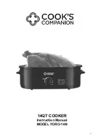 Предварительный просмотр 1 страницы Cook's Companion YORO-14N Instruction Manual