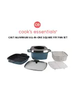 Cook's essentials CAST ALUMINUM ALL-IN-ONE SQUARE FRY PAN SET Quick Start Manual предпросмотр