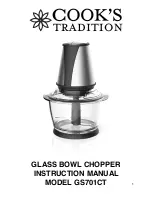 Cook's Tradition GS701CT Instruction Manual preview