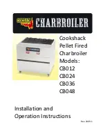 Preview for 1 page of Cookshack CB012 Installation And Operation Instructions Manual