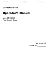 Cookshack Fast Eddy's Oven FEC500 Operator'S Manual preview