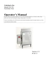 Preview for 1 page of Cookshack FEC120 Operator'S Manual