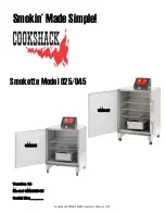 Предварительный просмотр 1 страницы Cookshack Smokette SM025 Operator'S Manual