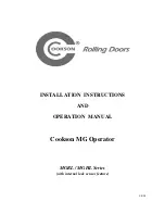 Preview for 1 page of Cookson MGHL Series Installation Instructions And Operation Manual